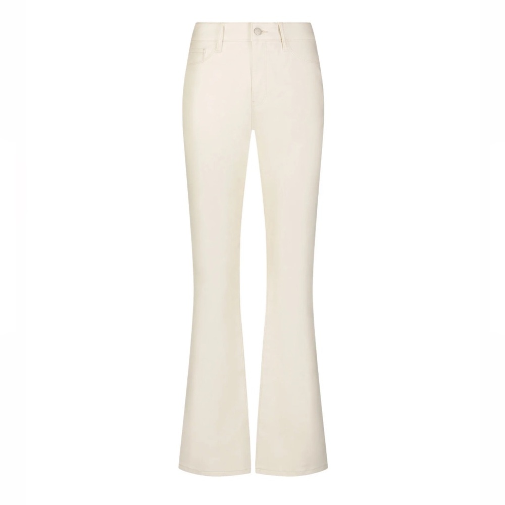 Cream High-Rise Straight Coated Jeans - Picture 5 of 5